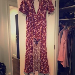 High-low romper low-cut dress from target